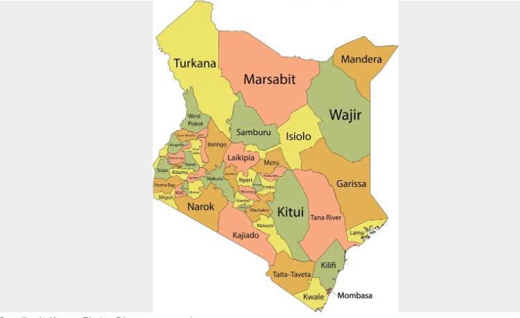 Kenya's map