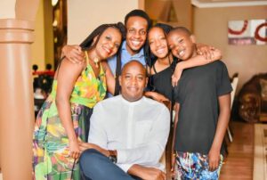 A picture of Linus Kaikai with his Family